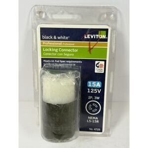 LEVITON PLUS PRO 15A 125V 4729-CS LOCKING CONNECTOR NEMA L5-15R